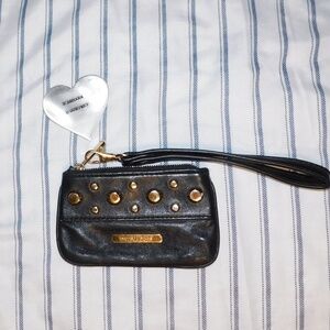 Michael KorsBlack studded leather Coin Pouch -- Key FOB/Coin Purse